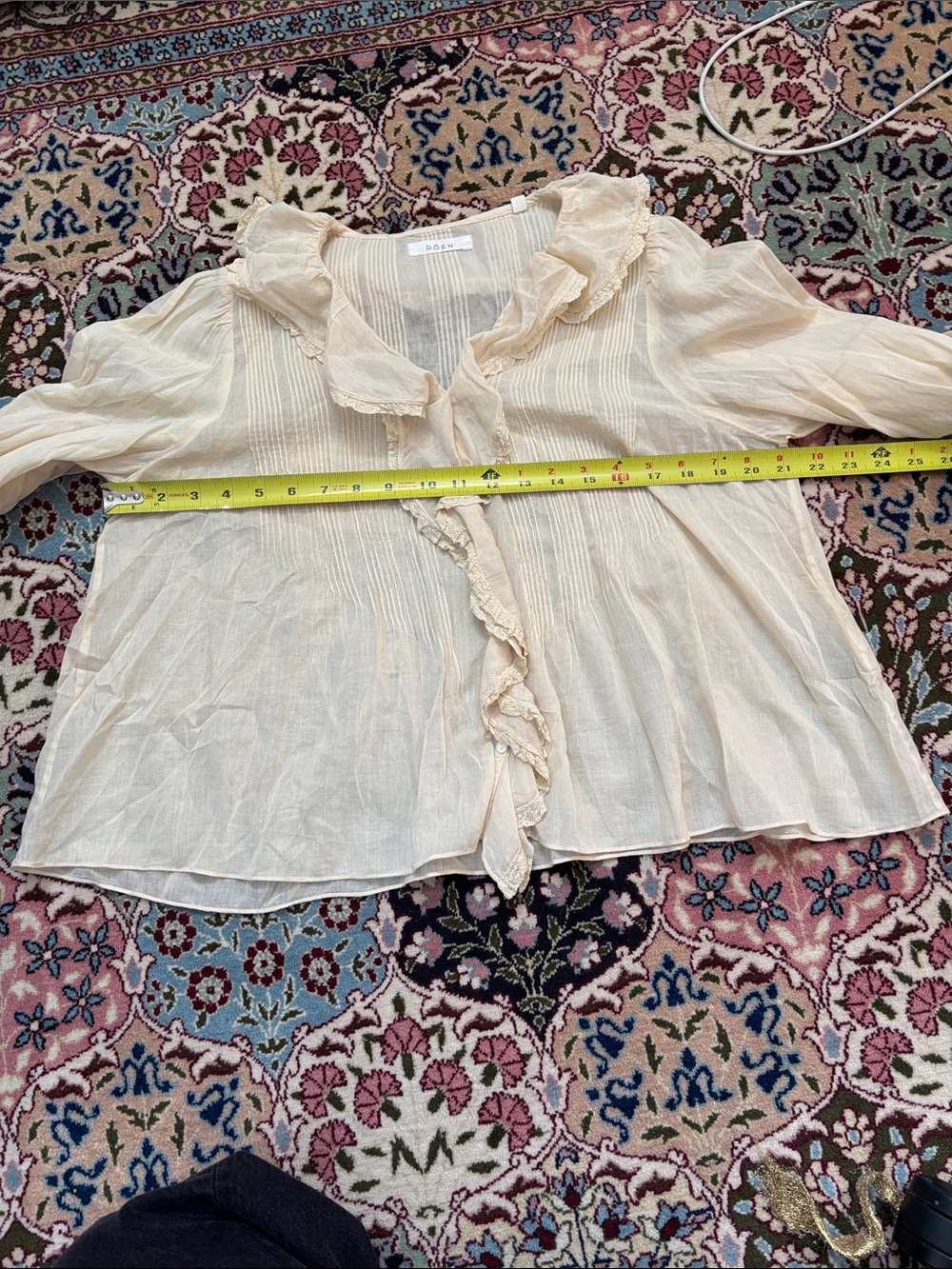 Doen Pintucked Ruffled Top - Picture 7 of 16